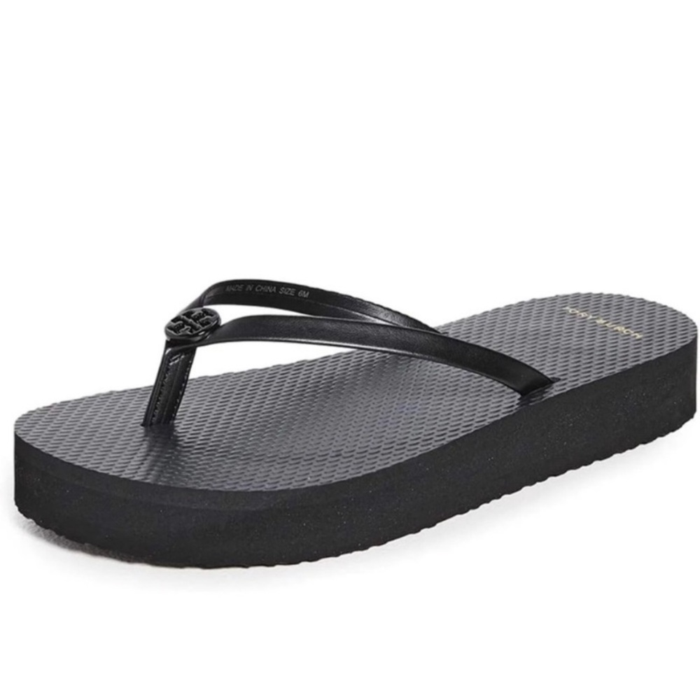 Tory Burch Black Flatform Flip Flop NWT - Picture 5 of 11